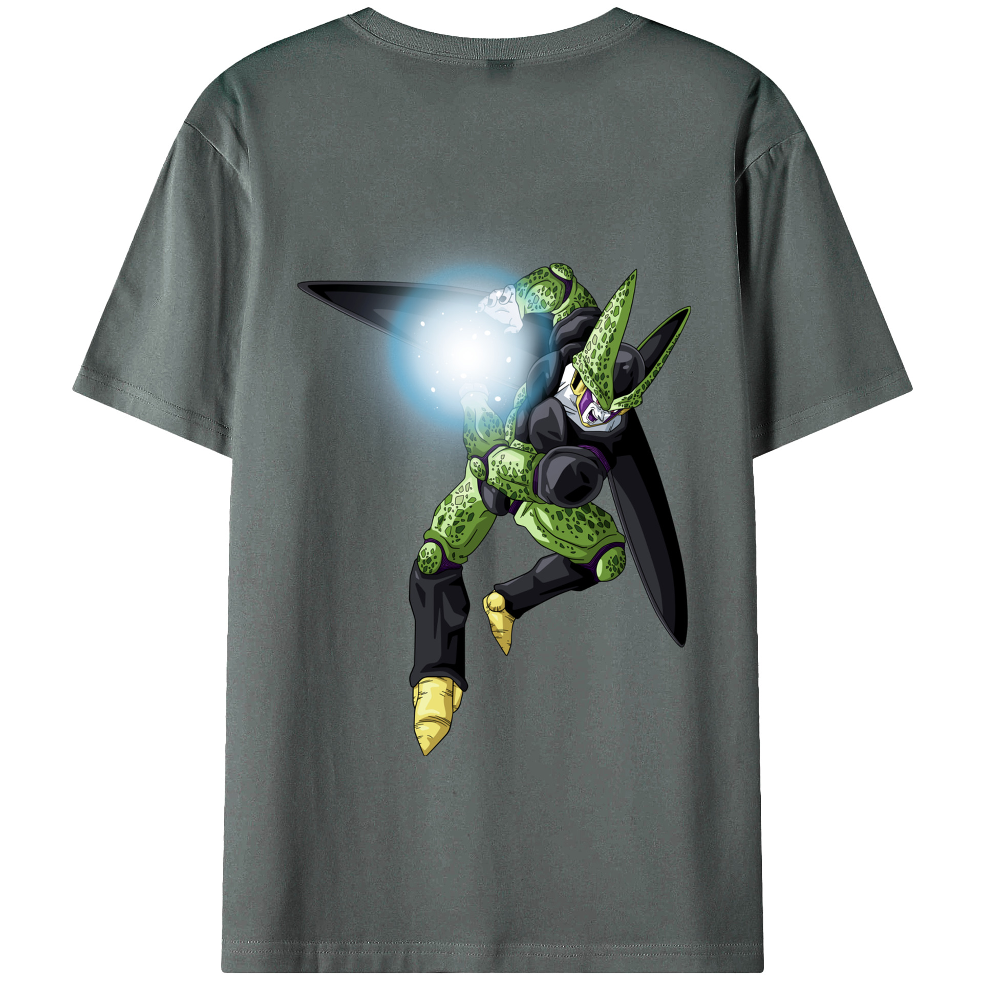 （画像用） ドラゴンボール セル DRAGON BALL Cell 綿100％ メンズ半袖Tシャツ（バックプリント） 通気性